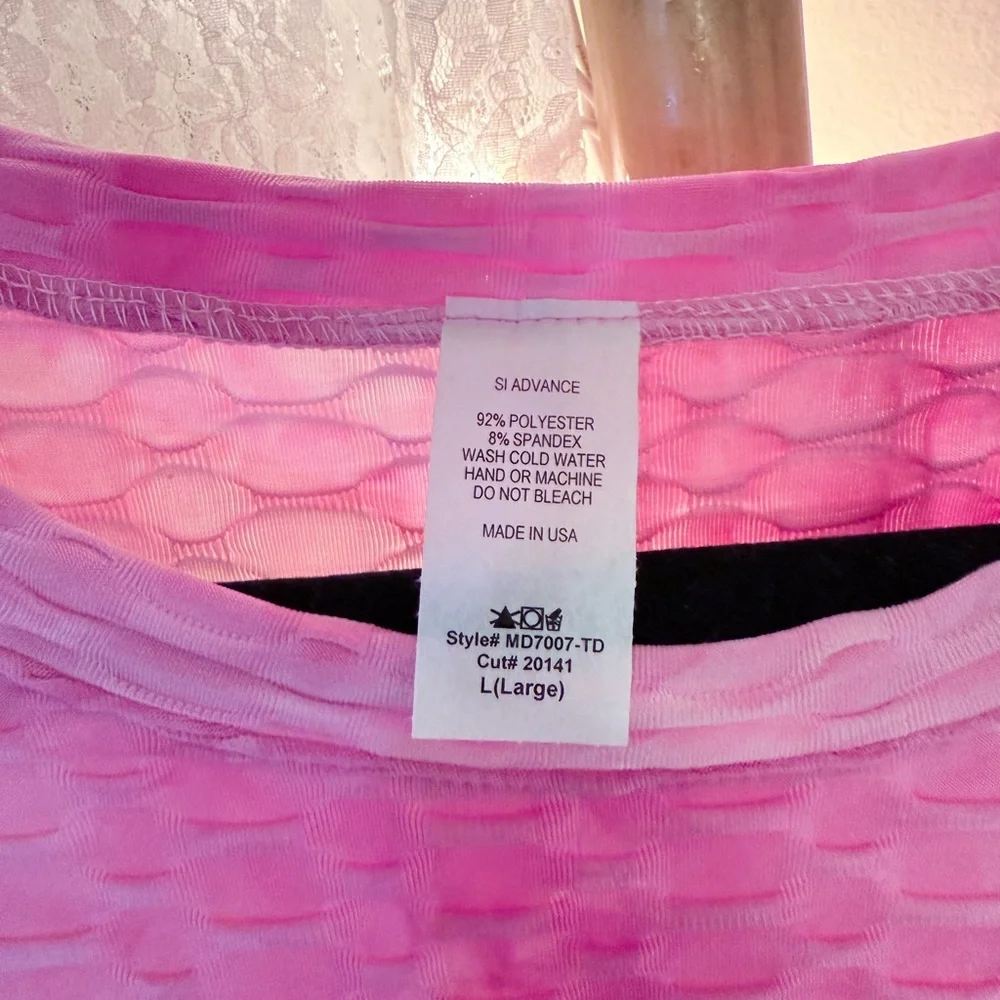 Tie-Dye Waffle knit Midi Dresses - - Picture 3 of 5